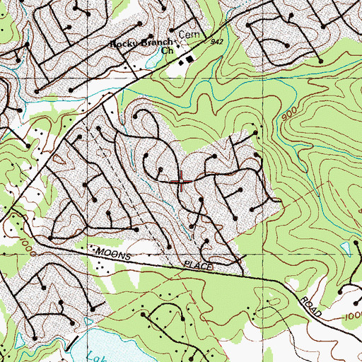 Topographic Map of Flowers Crossing, GA