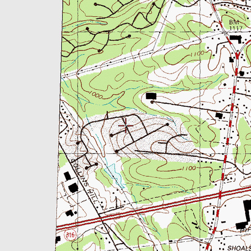 Topographic Map of Forest River, GA