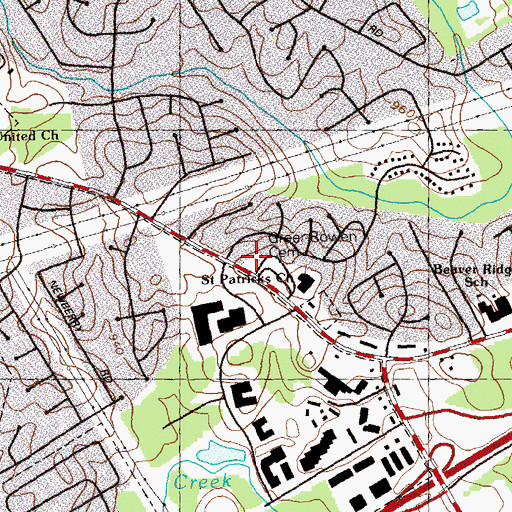 Topographic Map of Greer-Bowen Cemetery, GA