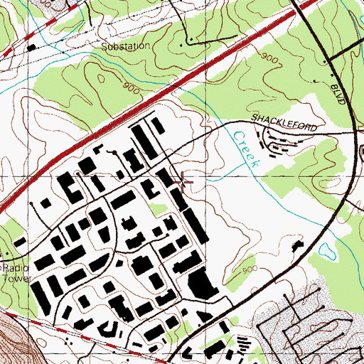 Topographic Map of Gwinnett Corporate Center, GA