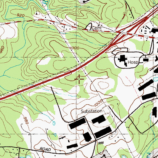 Topographic Map of Gwinnett County, GA