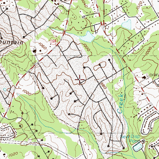 Topographic Map of Hickory Hills, GA