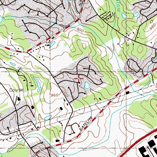 Topographic Map of Hopkins Mill, GA
