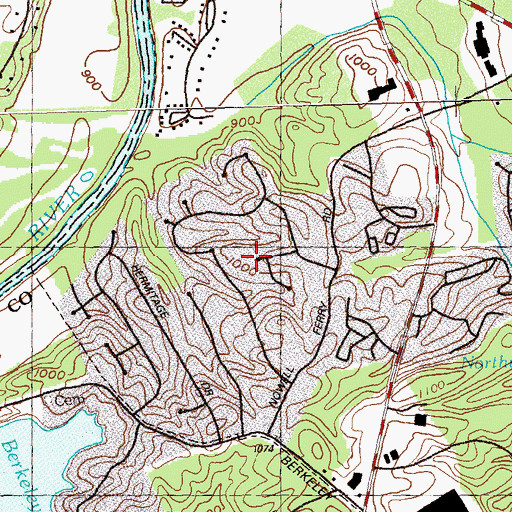 Topographic Map of Howell Wood, GA