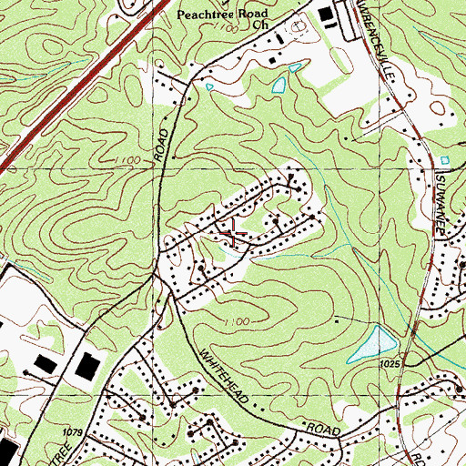 Topographic Map of Jackson Square, GA