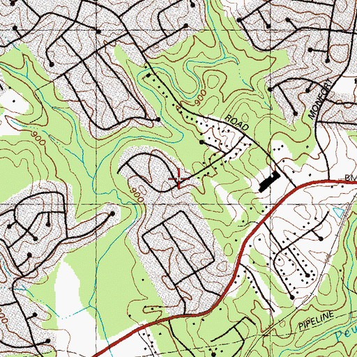 Topographic Map of La Mancha, GA