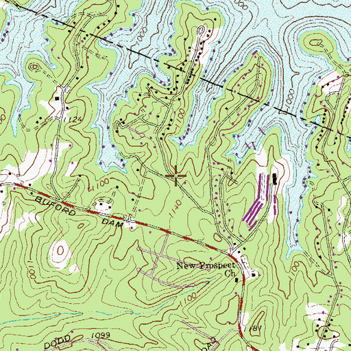 Topographic Map of Lake Forest, GA
