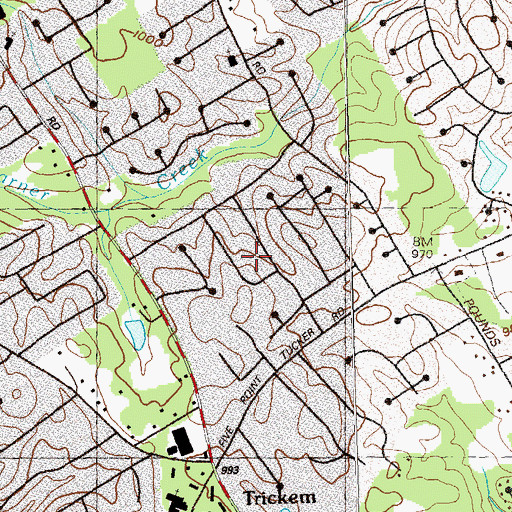 Topographic Map of Lanford, GA