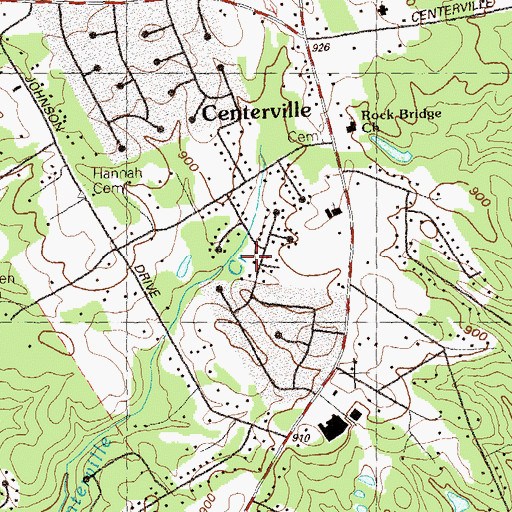 Topographic Map of Laurel Creek, GA