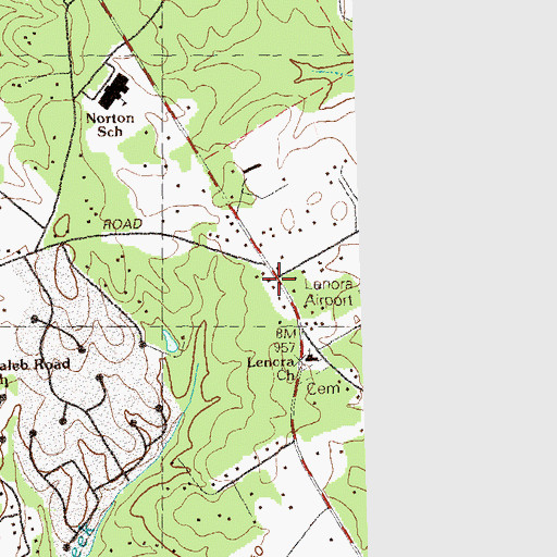 Topographic Map of Lenora, GA