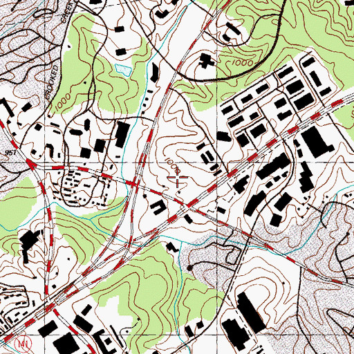 Topographic Map of Market Place Shopping Center, GA