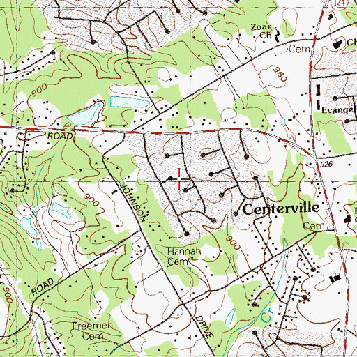 Topographic Map of Monterey Acres, GA