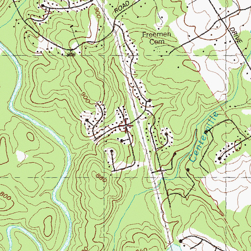 Topographic Map of Mountain Cove, GA