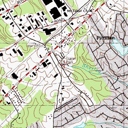 Topographic Map of Norcross Mobile Home City, GA