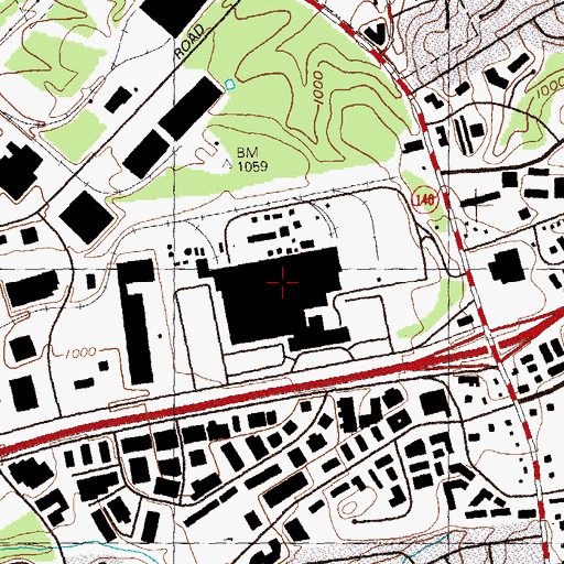 Topographic Map of Norcross Tucker Industrial Park, GA