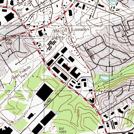Topographic Map of Northbelt Business Park, GA