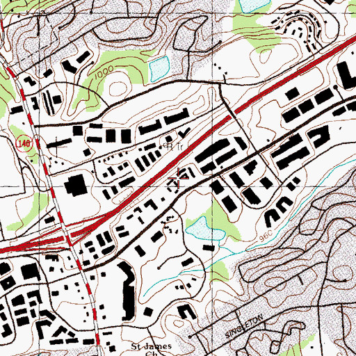 Topographic Map of Oakbrook 85 Business Park, GA