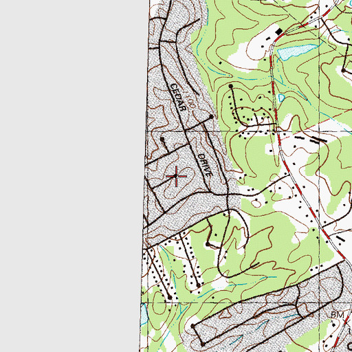 Topographic Map of Pine Ridge Point, GA