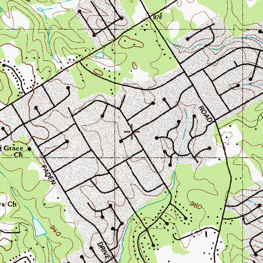 Topographic Map of Plantation Woods, GA
