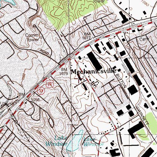 Topographic Map of Pleasantdale Business Park, GA