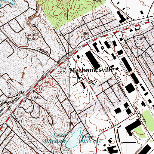 Topographic Map of Pleasantdale Business Park, GA