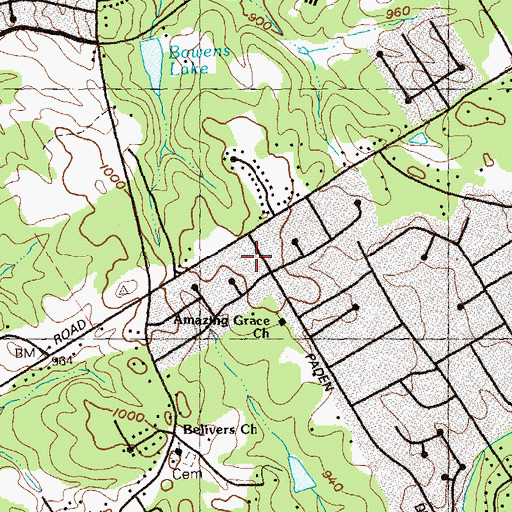 Topographic Map of Regency Woods, GA