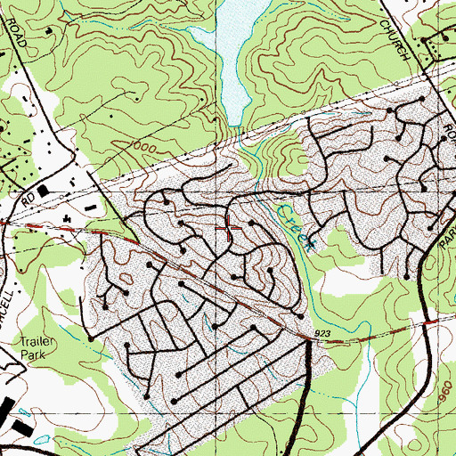Topographic Map of River Colony, GA