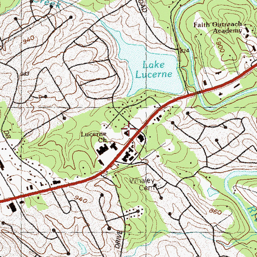 Topographic Map of Rivercliff Village Shopping Center, GA