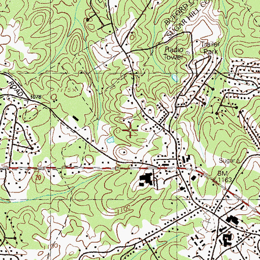 Topographic Map of Robinson Park, GA