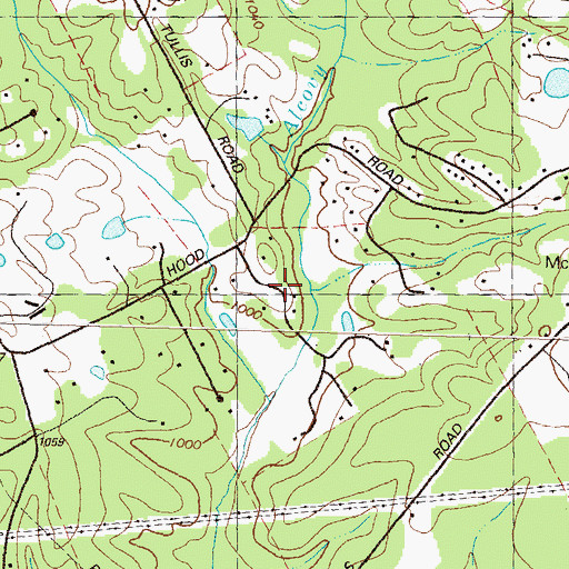 Topographic Map of Saddlewood, GA