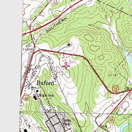 Topographic Map of Sagefield, GA