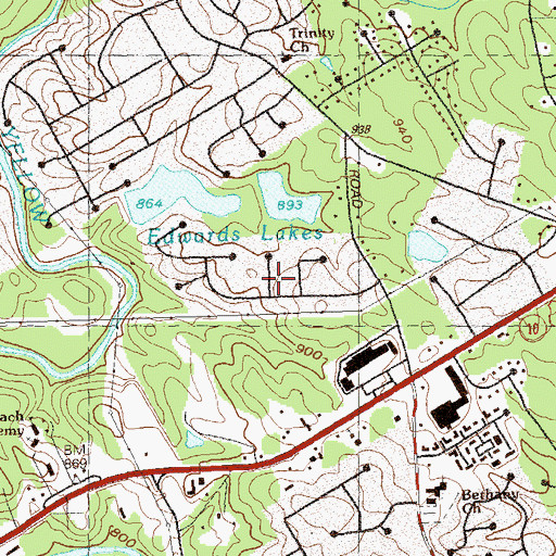Topographic Map of Scenic Mountain, GA