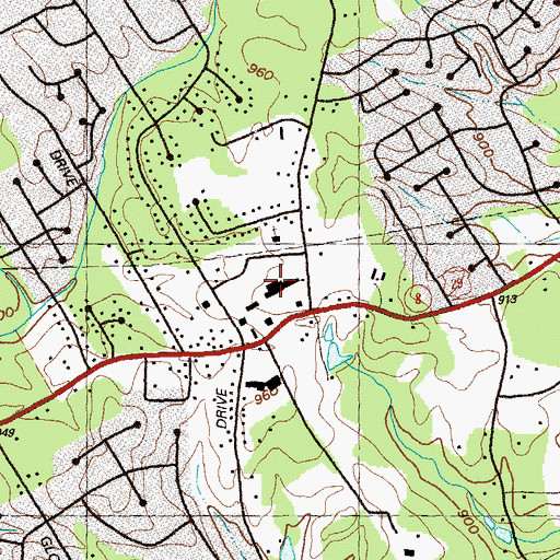 Topographic Map of Shannon Oaks Shopping Center, GA