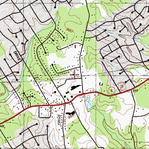 Topographic Map of Shannondorah Church, GA