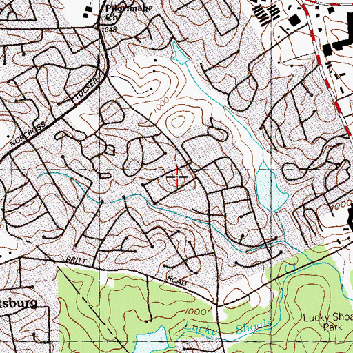 Topographic Map of Smoketree, GA