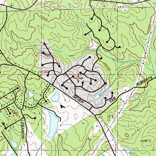 Topographic Map of Steeplechase, GA