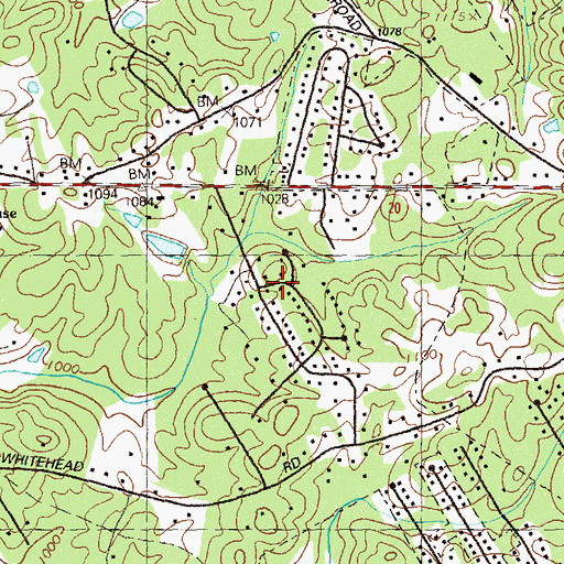 Topographic Map of Sugar Ridge, GA