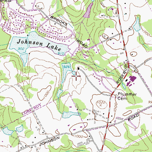 Topographic Map of Summit Chase Golf and Country Club, GA