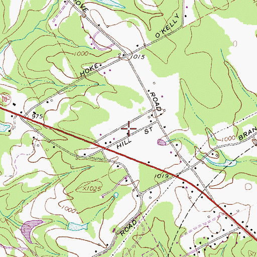 Topographic Map of Sunny Acres, GA