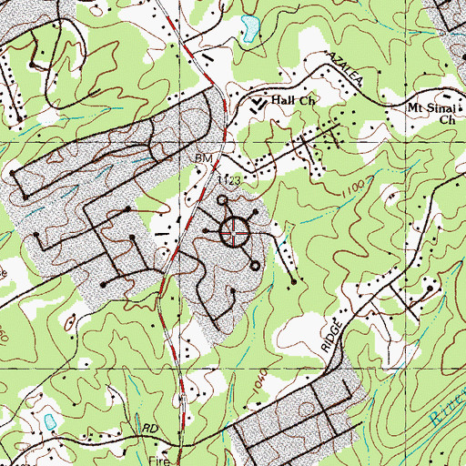Topographic Map of The Circles, GA
