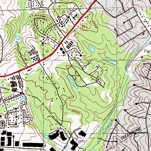 Topographic Map of Tucker Mobile Home Park, GA