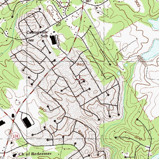 Topographic Map of Twin Village, GA