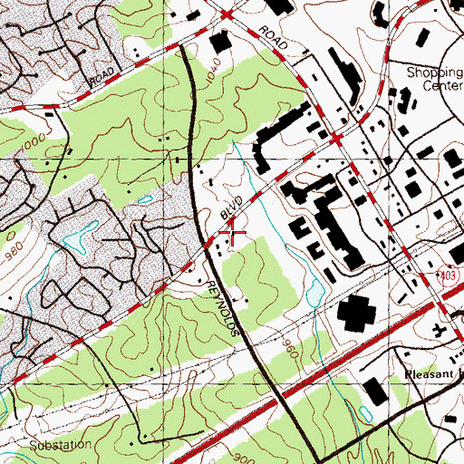Topographic Map of Vulcan Park, GA