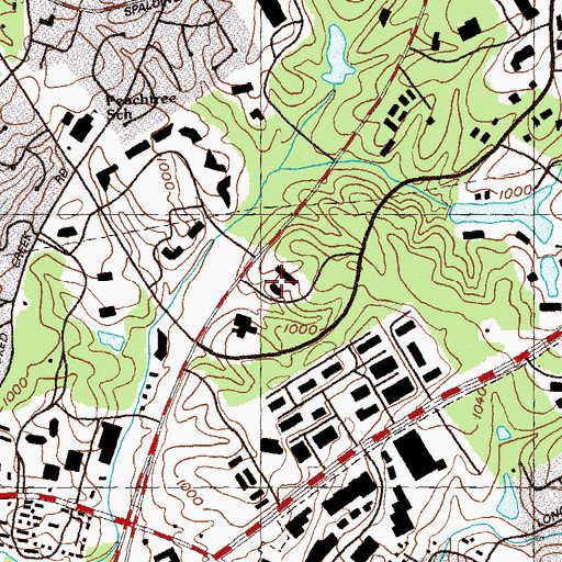 Topographic Map of Westech, GA