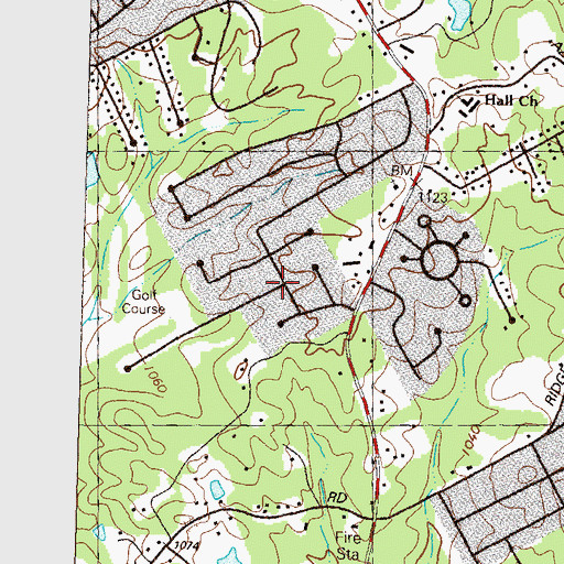 Topographic Map of Woodhaven Downs, GA