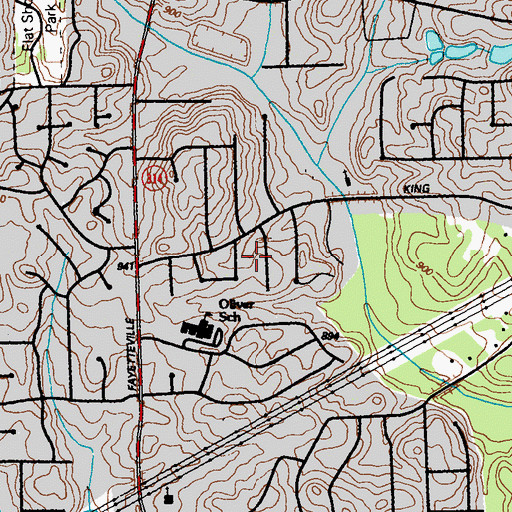 Topographic Map of Briarwood, GA