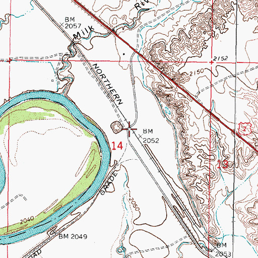 Topographic Map of Wiota (historical), MT