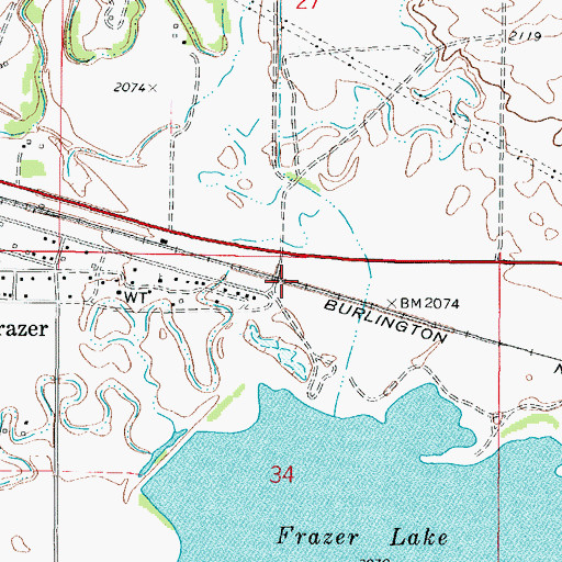 Topographic Map of Lenox (historical), MT