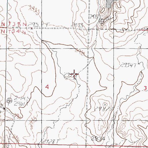 Topographic Map of Kansas Flat (historical), MT