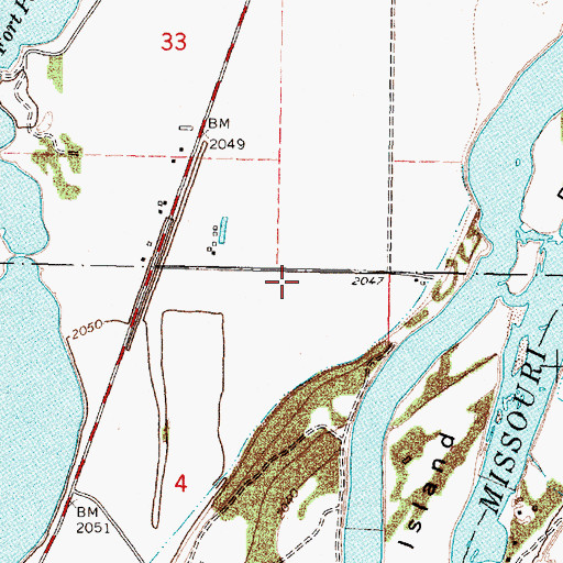 Topographic Map of Idlewile (historical), MT